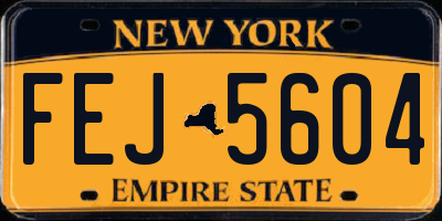 NY license plate FEJ5604