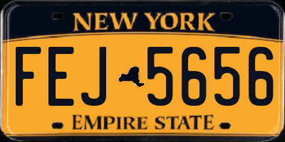 NY license plate FEJ5656