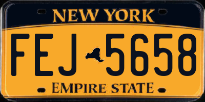 NY license plate FEJ5658