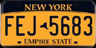 NY license plate FEJ5683