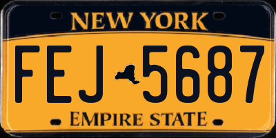 NY license plate FEJ5687