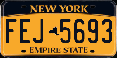 NY license plate FEJ5693