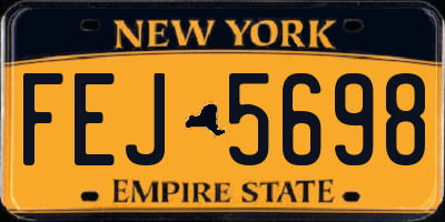 NY license plate FEJ5698
