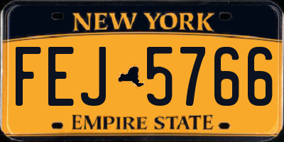 NY license plate FEJ5766