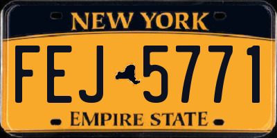 NY license plate FEJ5771