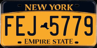 NY license plate FEJ5779