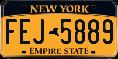 NY license plate FEJ5889