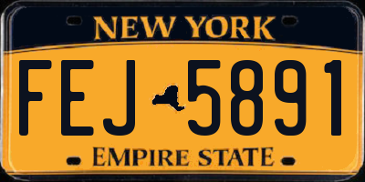NY license plate FEJ5891