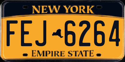 NY license plate FEJ6264
