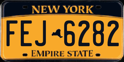 NY license plate FEJ6282