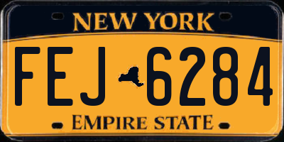 NY license plate FEJ6284