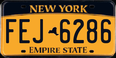 NY license plate FEJ6286