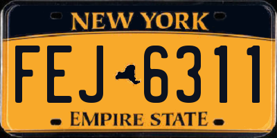 NY license plate FEJ6311