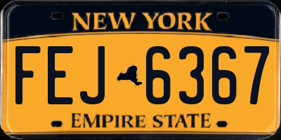 NY license plate FEJ6367
