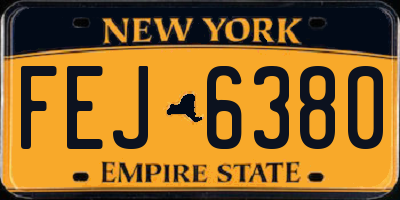 NY license plate FEJ6380