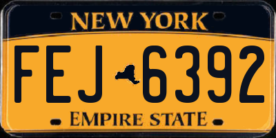 NY license plate FEJ6392