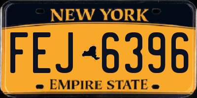 NY license plate FEJ6396