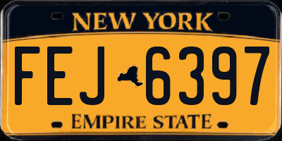 NY license plate FEJ6397