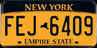 NY license plate FEJ6409