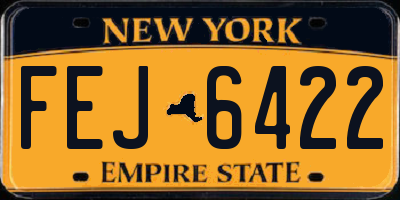 NY license plate FEJ6422