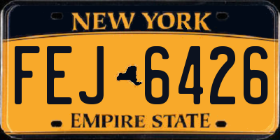 NY license plate FEJ6426