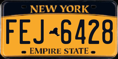 NY license plate FEJ6428