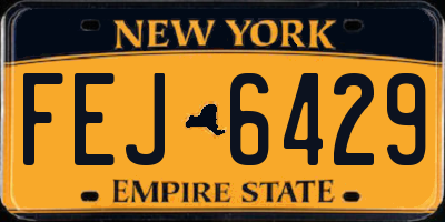 NY license plate FEJ6429