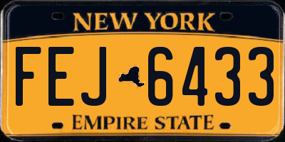 NY license plate FEJ6433