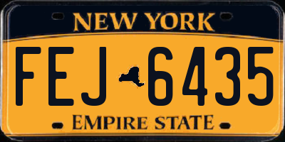 NY license plate FEJ6435