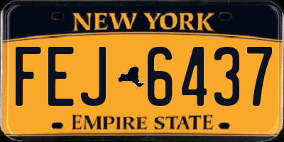 NY license plate FEJ6437