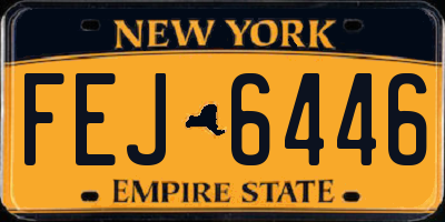 NY license plate FEJ6446