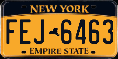 NY license plate FEJ6463