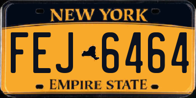 NY license plate FEJ6464