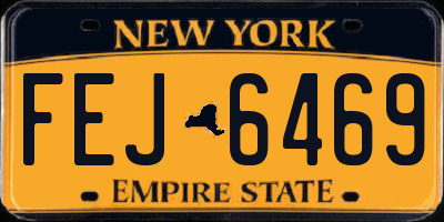 NY license plate FEJ6469
