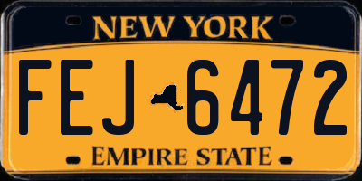 NY license plate FEJ6472