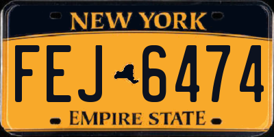 NY license plate FEJ6474