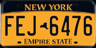 NY license plate FEJ6476