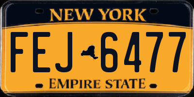 NY license plate FEJ6477
