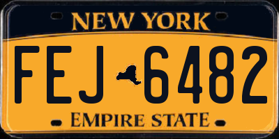 NY license plate FEJ6482
