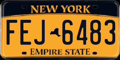NY license plate FEJ6483