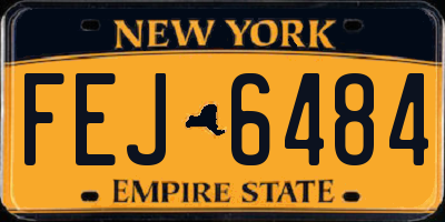 NY license plate FEJ6484