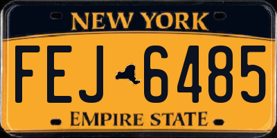 NY license plate FEJ6485