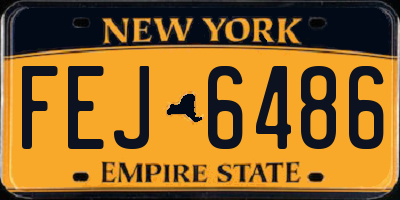 NY license plate FEJ6486