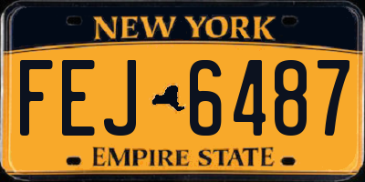 NY license plate FEJ6487