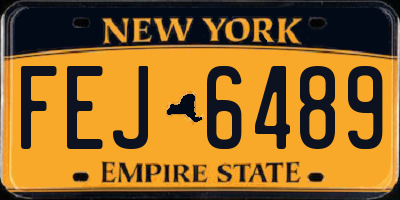 NY license plate FEJ6489