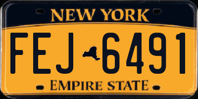 NY license plate FEJ6491