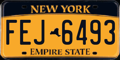 NY license plate FEJ6493