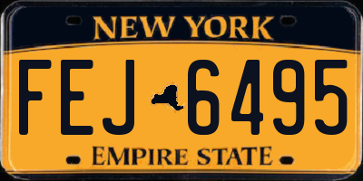 NY license plate FEJ6495