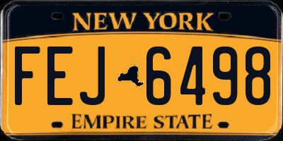 NY license plate FEJ6498