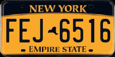 NY license plate FEJ6516